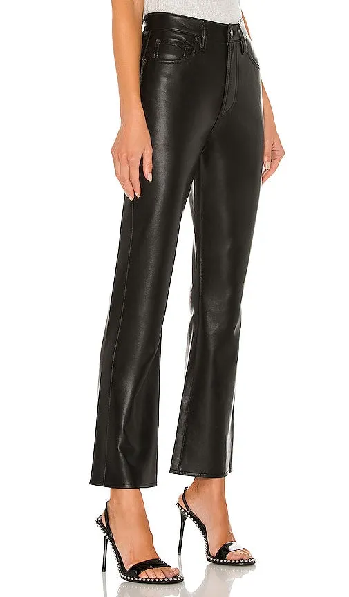AGOLDE Recycled Leather Relaxed Boot Pant in Black