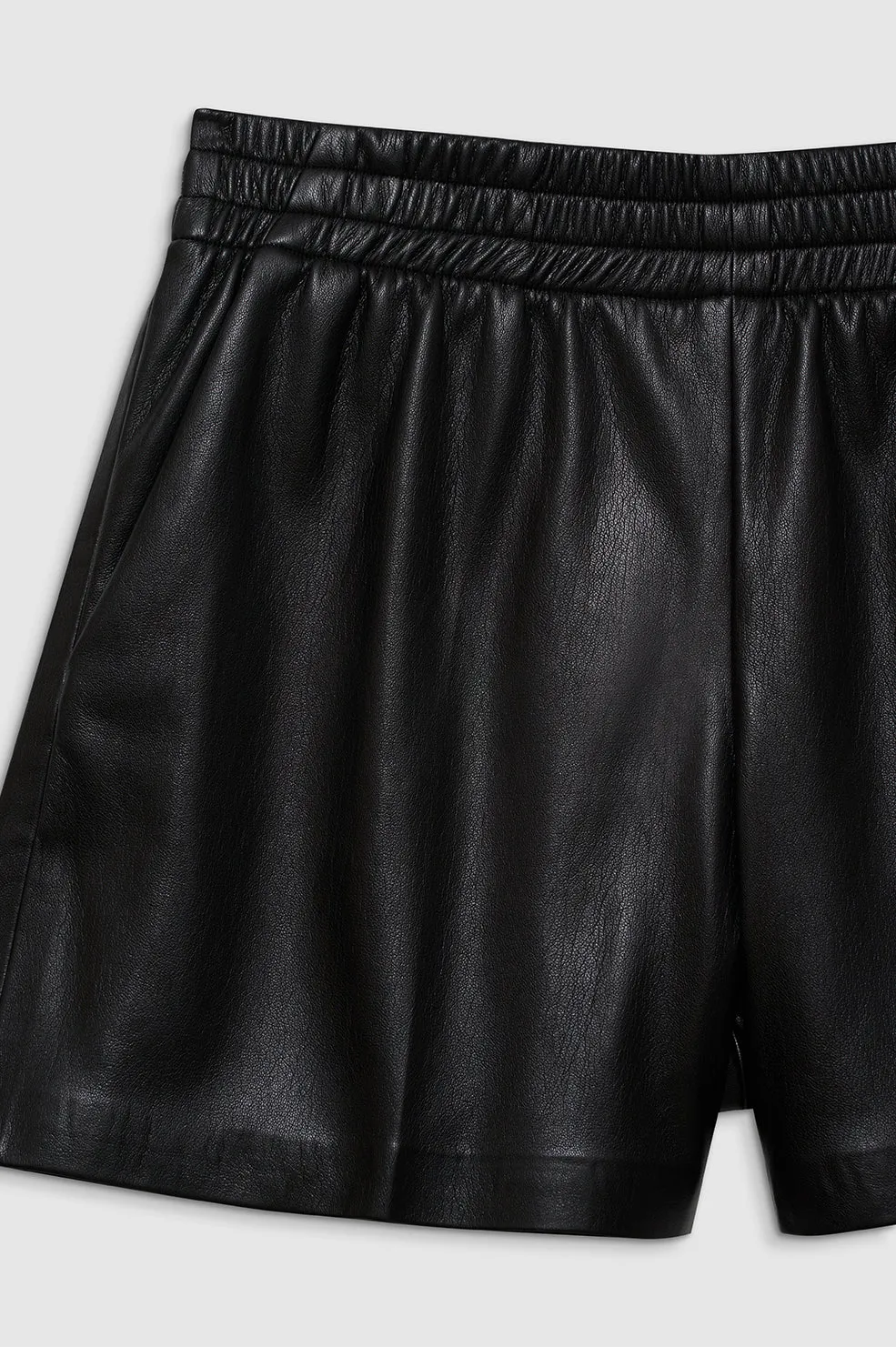 Anine Bing Kam Short - Black Vegan Leather