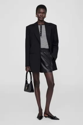 Anine Bing Kam Short - Black Vegan Leather
