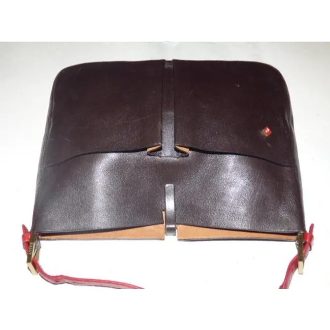 Bally Black And Red Leather Shoulder Bag