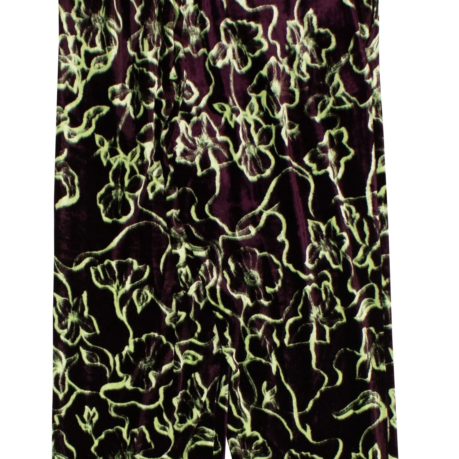 Black Auber Velvet Palace Paint Casual Pants