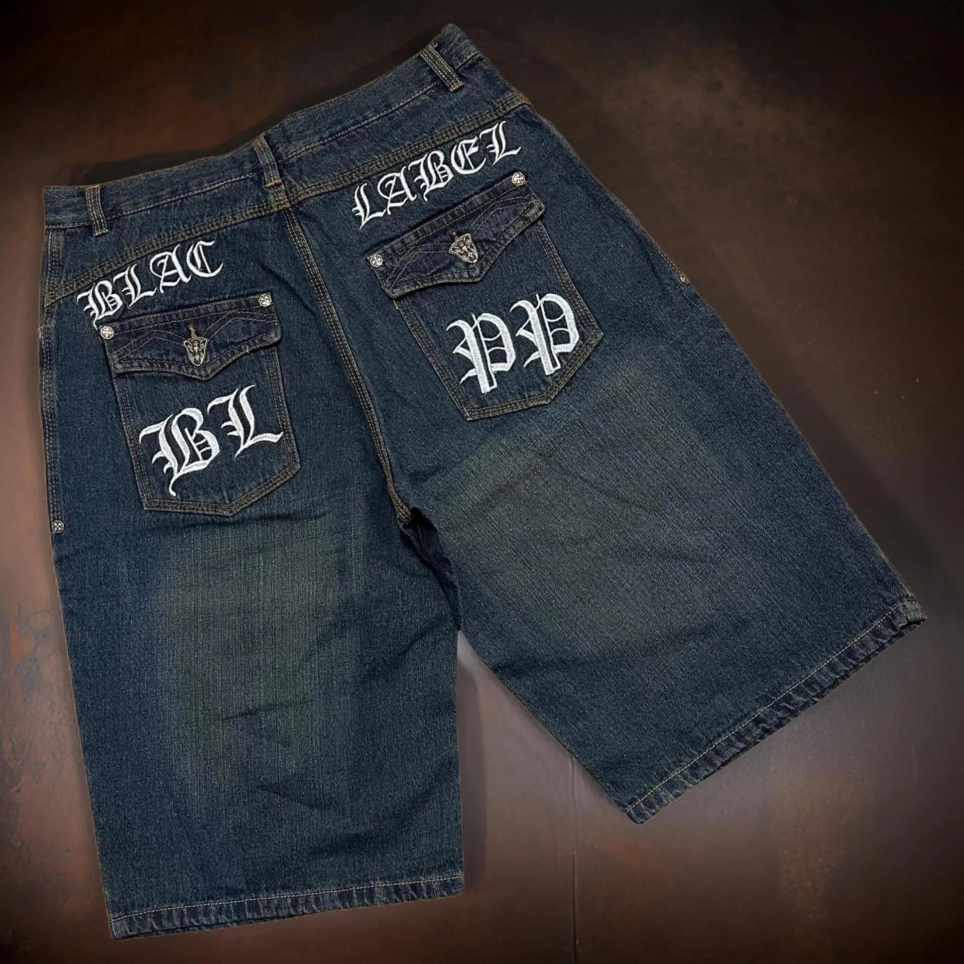 *BLACK LABEL* DENIM SHORTS (BLUE)