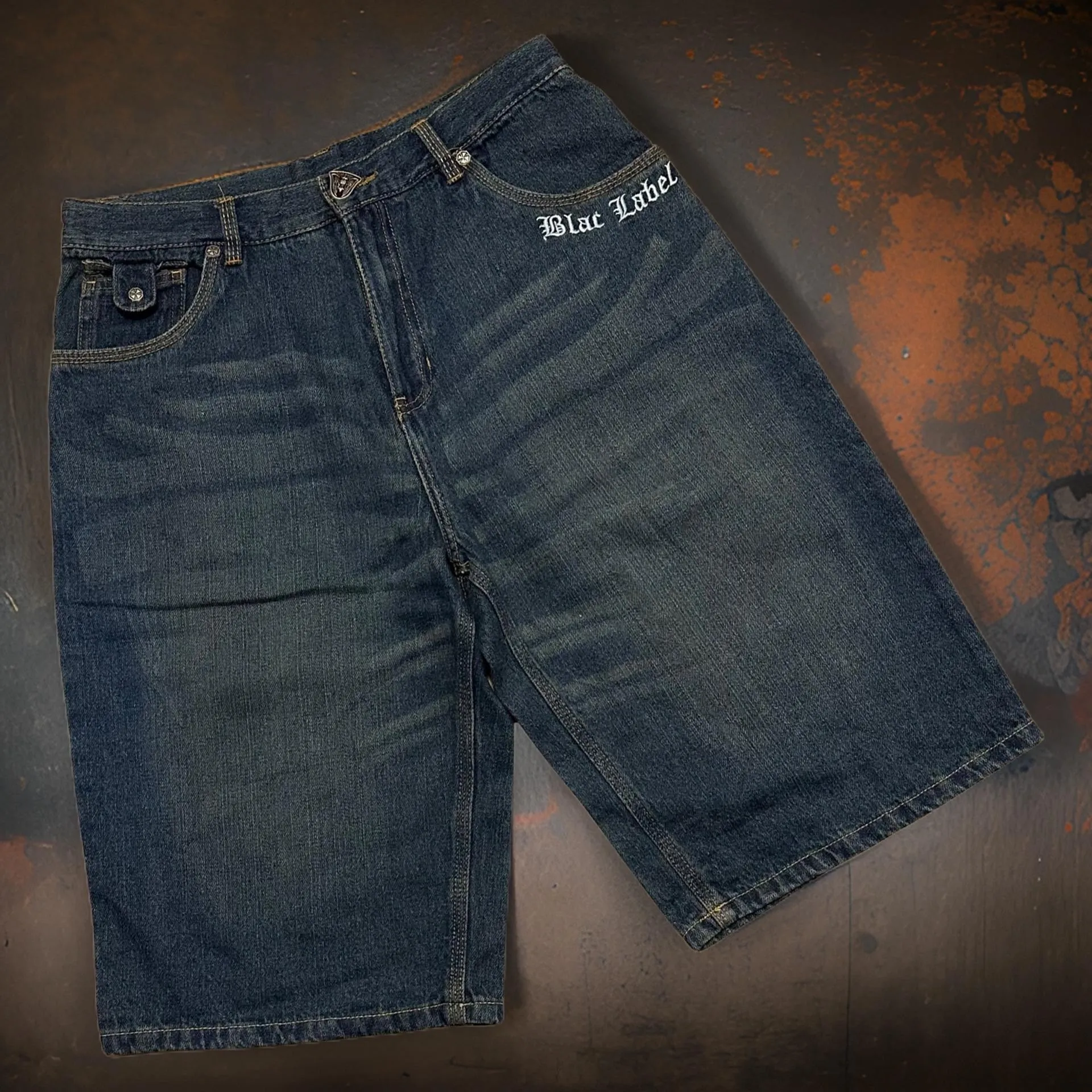*BLACK LABEL* DENIM SHORTS (BLUE)