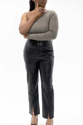 Black leather pants