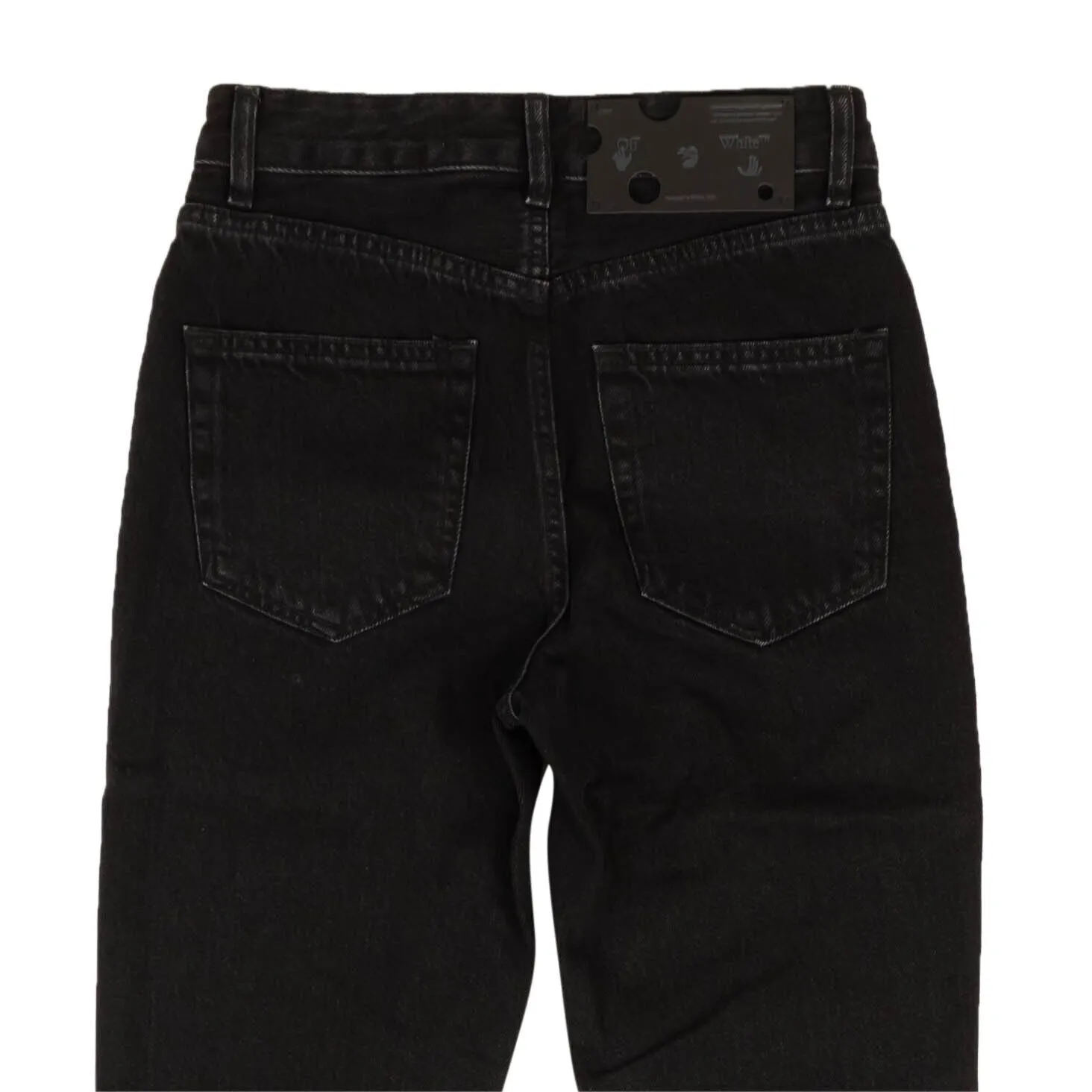 Black Straight Leg Denim Jeans
