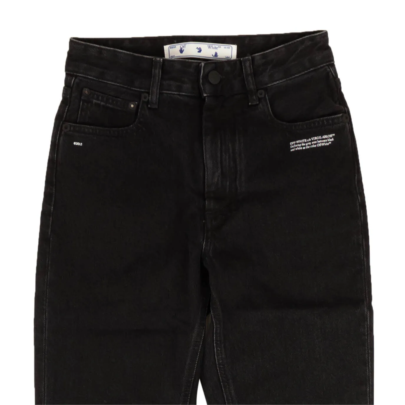 Black Straight Leg Denim Jeans