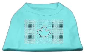 Canadian Flag Rhinestone Shirts Aqua XXL (18)