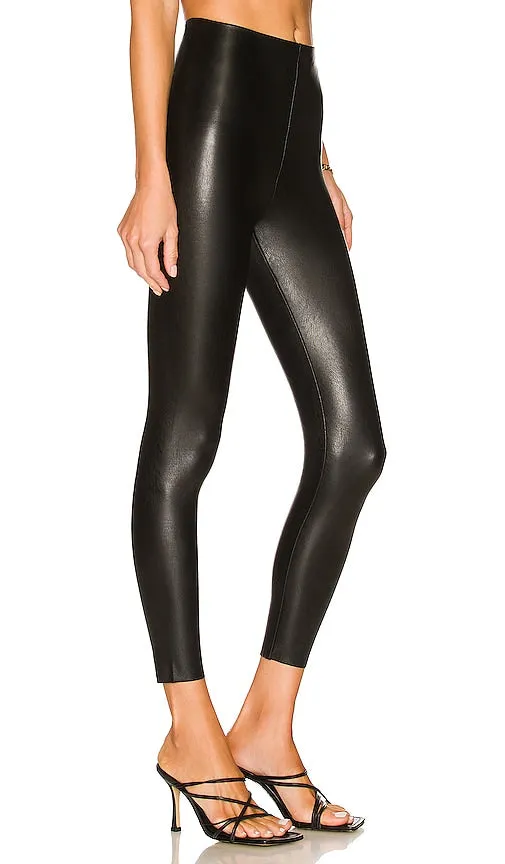 Commando Petite Faux Leather Leggings in Black