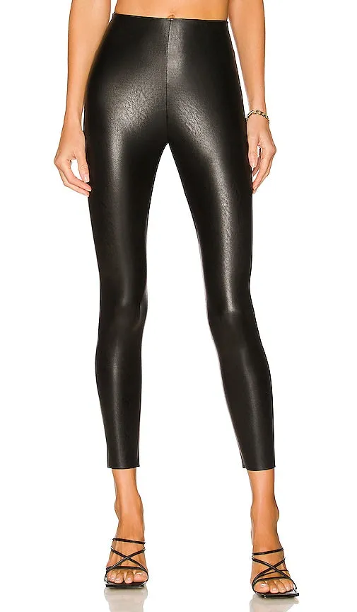 Commando Petite Faux Leather Leggings in Black
