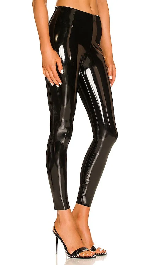 Commando Petite Faux Patent Leather Legging in Black