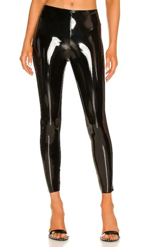 Commando Petite Faux Patent Leather Legging in Black