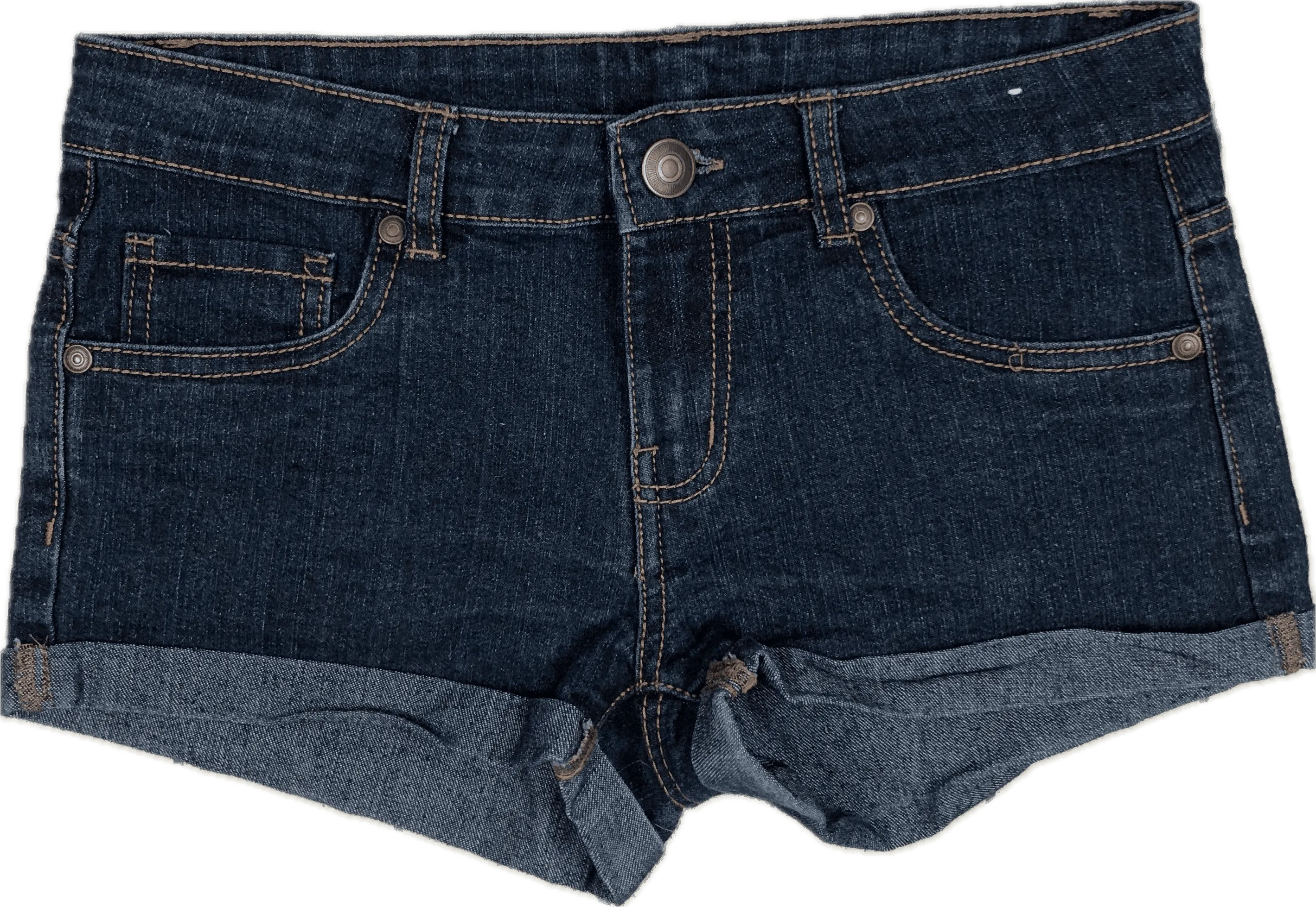 Denim Co. Stretch Turn Up Denim Shorts - Size 10