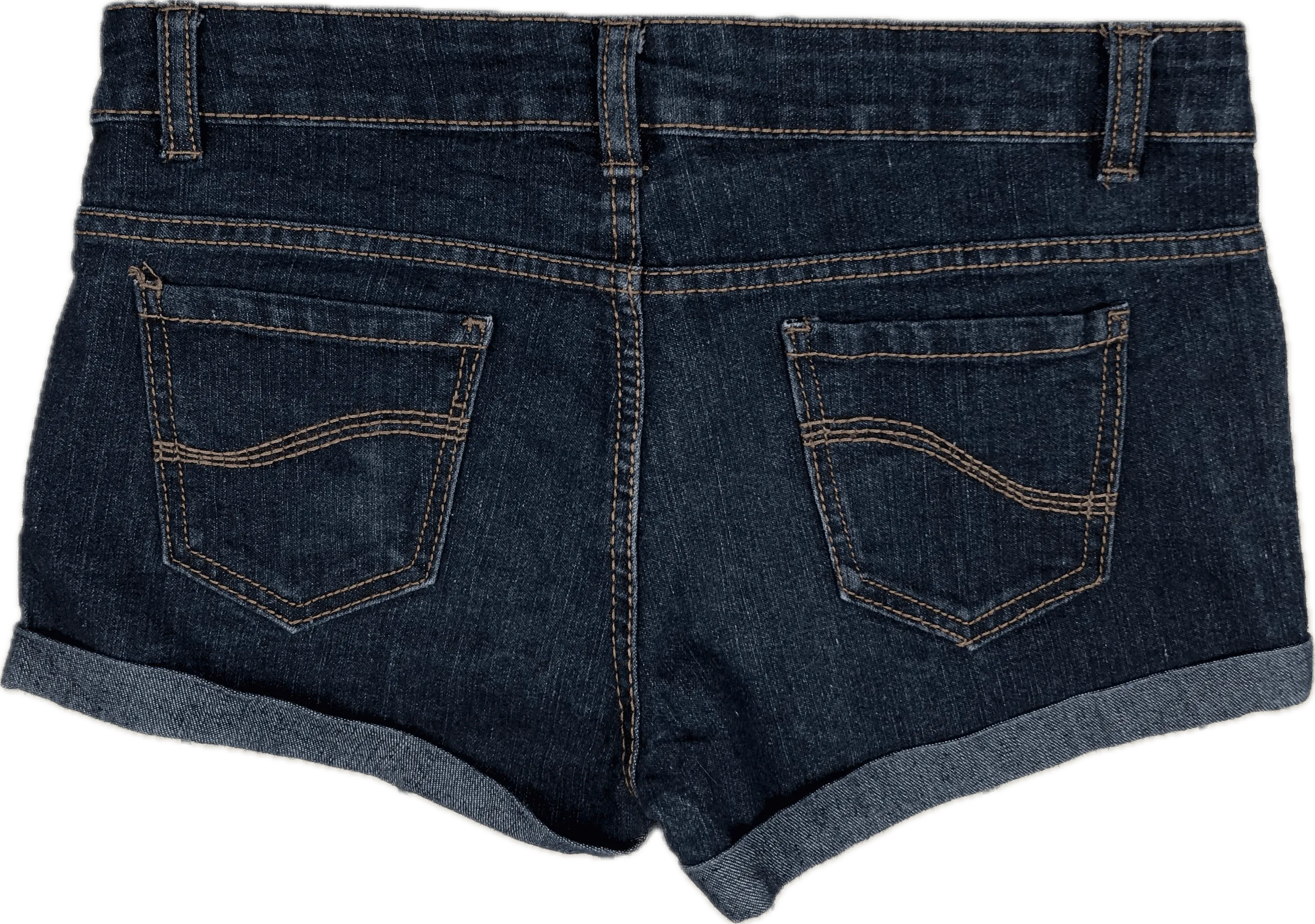 Denim Co. Stretch Turn Up Denim Shorts - Size 10
