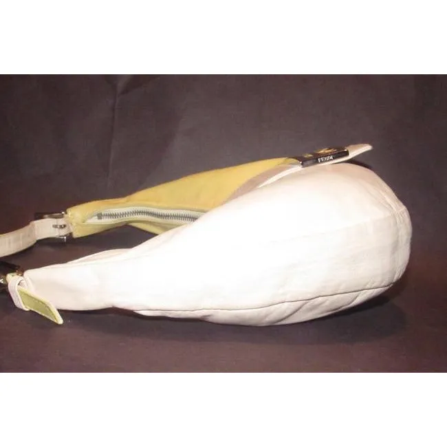 Fendi Shoulder W Ltd Ed Color Block Enamelchrome Accent Pinkyellow Lthrenamel Ff Leather Hobo Bag
