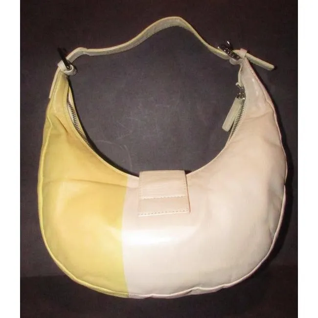Fendi Shoulder W Ltd Ed Color Block Enamelchrome Accent Pinkyellow Lthrenamel Ff Leather Hobo Bag