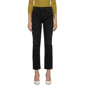 Frame Black Le High Straight Jeans