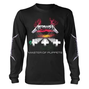 Metallica "Master Of Puppets Tracks" Black Long Sleeve T shirt