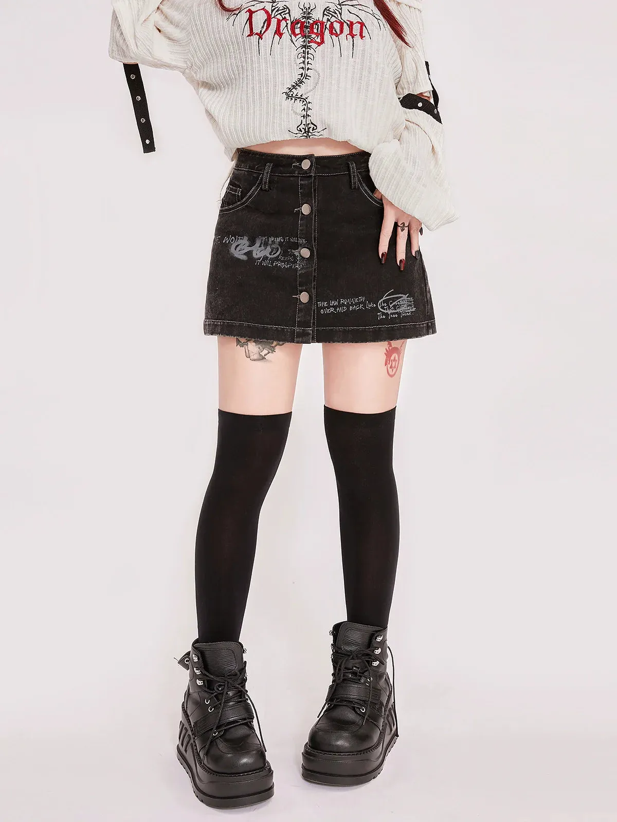 Pants Short Rock American Skirt Denim