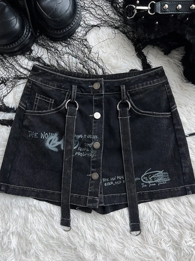Pants Short Rock American Skirt Denim