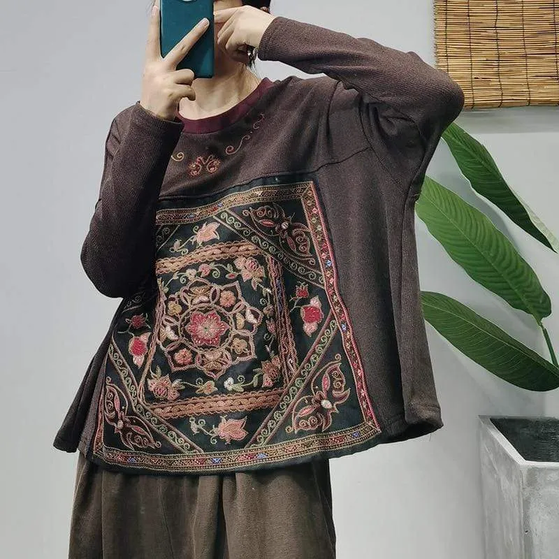 Tibet Mandala Oversized Shirt